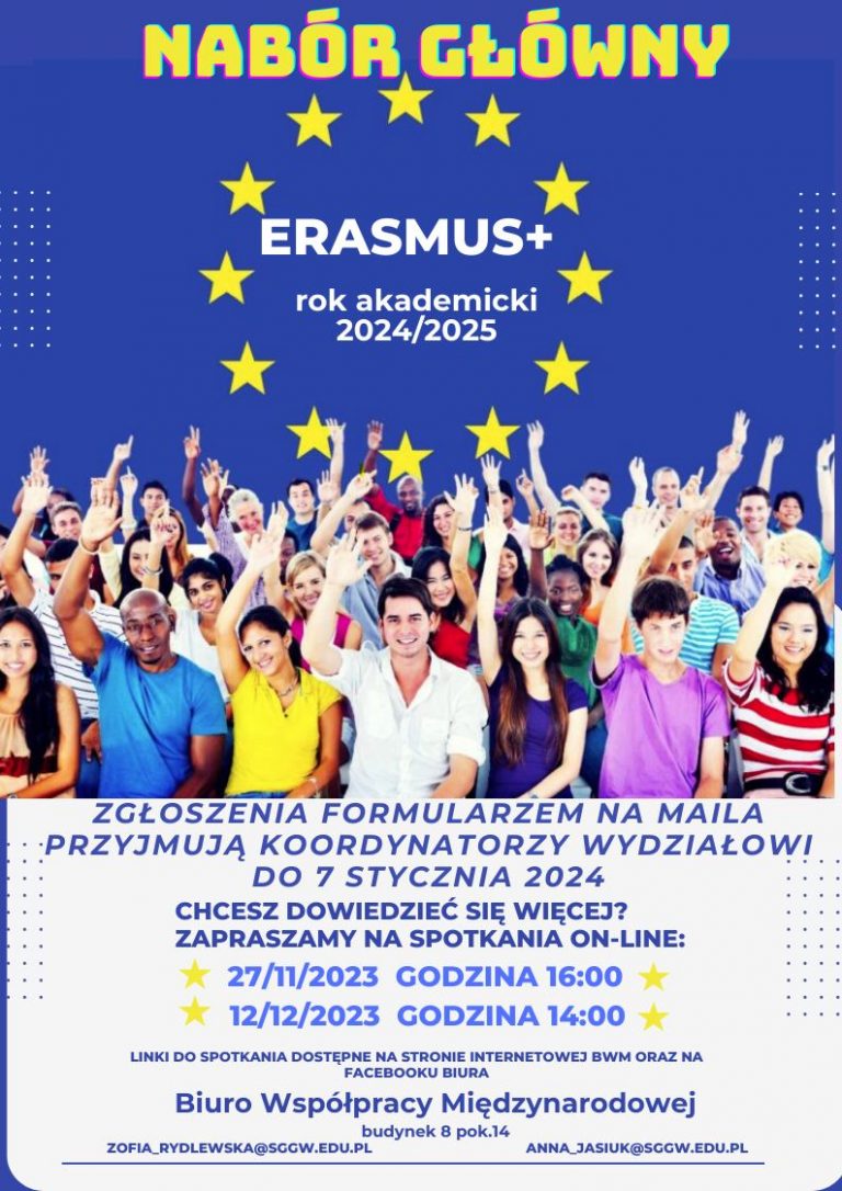 nabór główny erasmus
